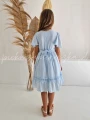 blekitna sukienka bawelniana z krotkim rekawkiem