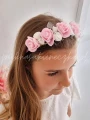 rozowa opaska dla dziewczynki z rozyczkami