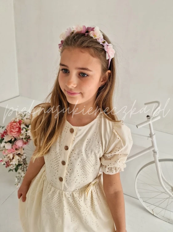 zolta sukienka boho azurowa