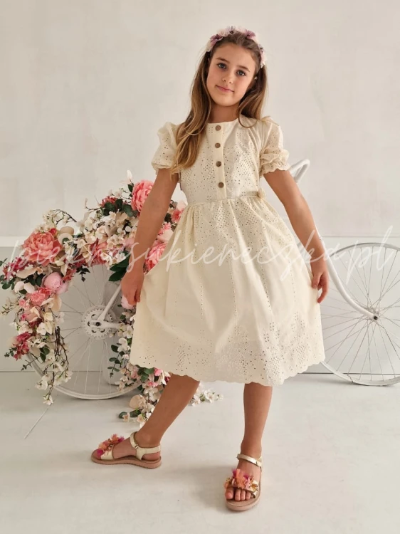 zolta sukienka boho azurowa
