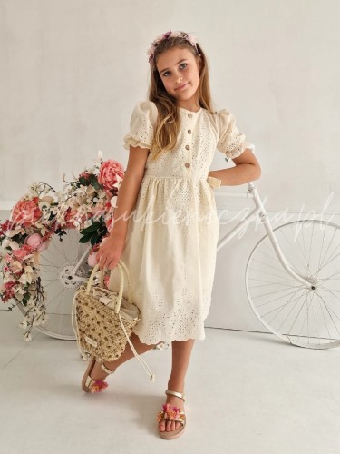 zolta sukienka boho azurowa