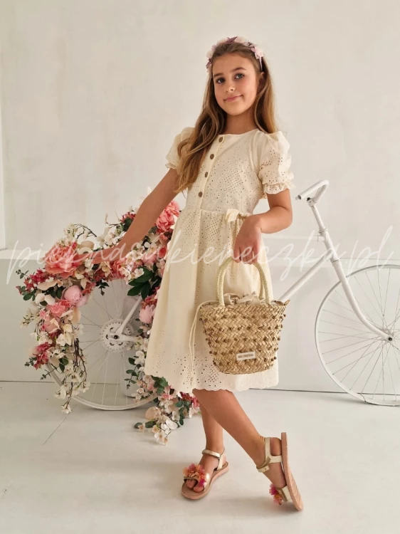 zolta sukienka boho azurowa