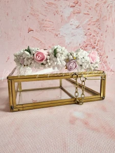 Opaska dla dziewczynki z różowymi i fioletowymi różyczkami