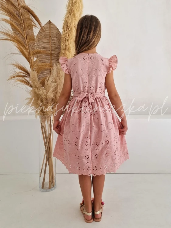 rozowa sukienka bawelniana boho